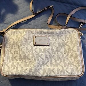 Michael Kors Light Tan Logo Crossbody